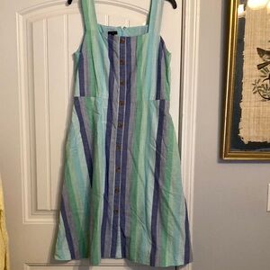 Talbots stripe sun dress